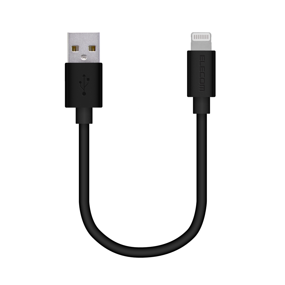 iPhone 充電ケーブル ライトニングケーブル 0.1m MFi認証 超急速 ブラック iPhone/iPad/iPod/AirPods各種対応 Lightning