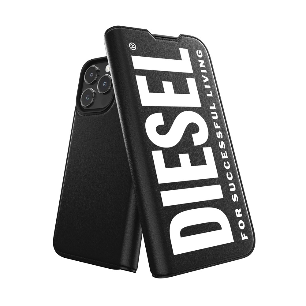 DIESEL ディーゼル iPhone 15 Pro Max Diesel Booklet Case Core FW23 Black